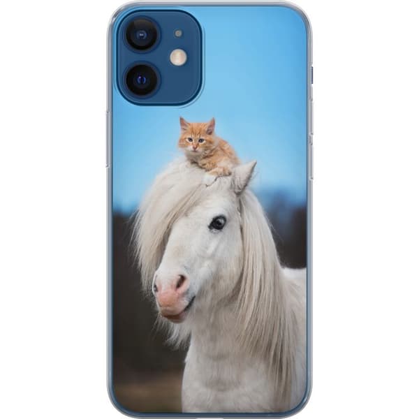 Kompatibelt Mobildeksel til Apple iPhone 12 Katt og Hest