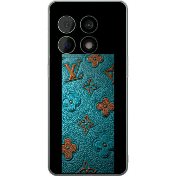 Kompatibelt Mobildeksel til OnePlus 10 Pro Elegant monogramdesign med preg av lærfølelse