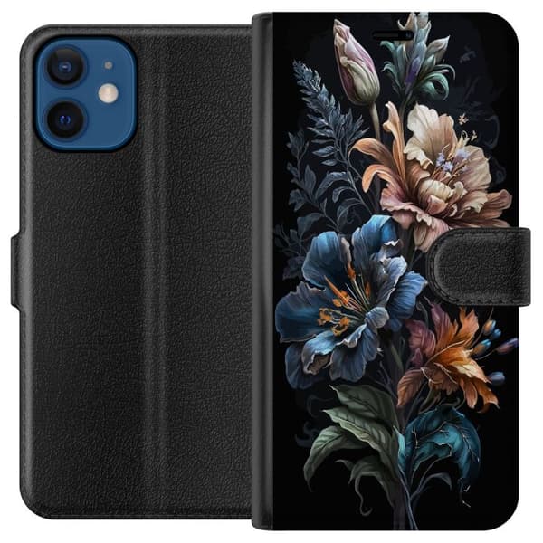 Yhteensopiva Lompakkokotelo Apple iPhone 12 mini Kukat