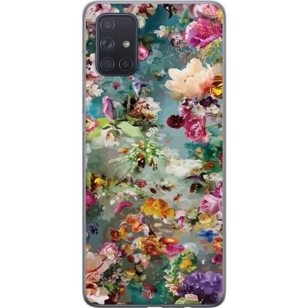 Kompatibelt Mobilskal till Samsung Galaxy A71 Blommor