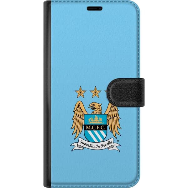 Kompatibel Tegnebogsetui til Apple iPhone 18 Fodboldemblem med ørn, stjerner og lyseblå baggrund