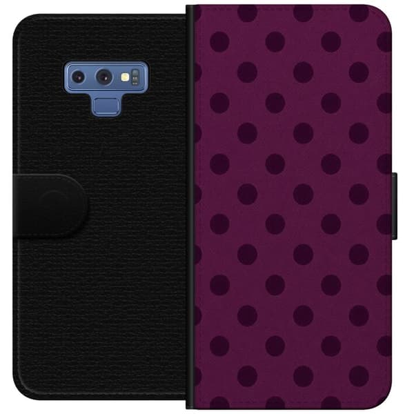 Kompatibelt Lommeboketui til Samsung Galaxy Note9 Plommeprikker