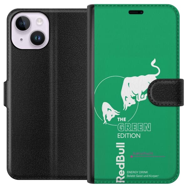 Kompatibel Tegnebogsetui til Apple iPhone 15  Moderne grøn drikkeinspireret design