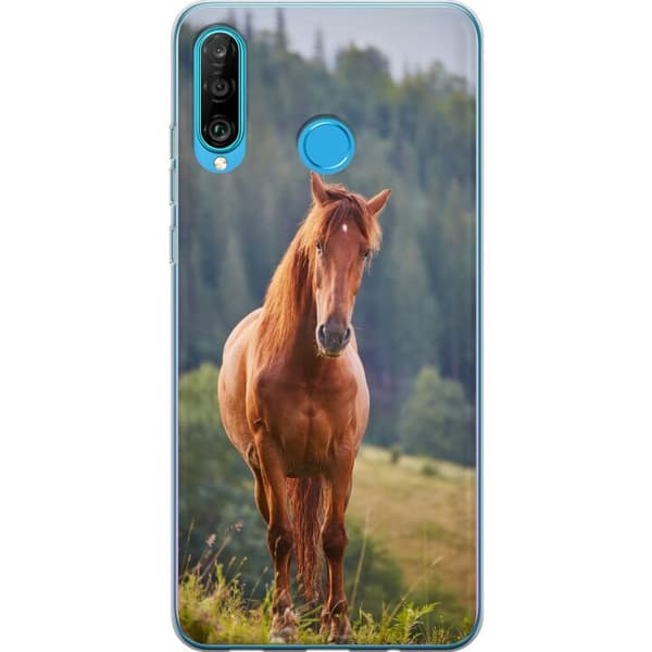 Kompatibelt Mobilskal till Huawei P30 lite Hästar