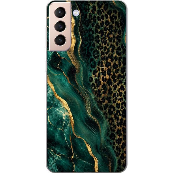 Kompatibelt Mobilskal till Samsung Galaxy S21 Emerald Leopard
