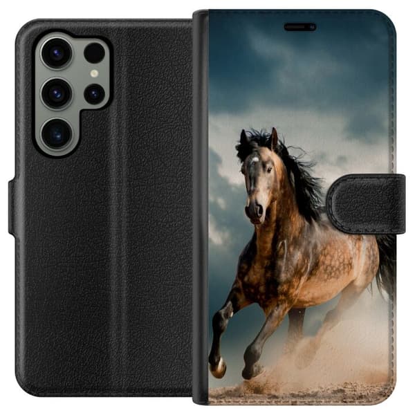 Kompatibel Tegnebogsetui til Samsung Galaxy S23 Ultra Hest
