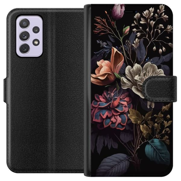 Kompatibelt Plånboksfodral till Samsung Galaxy A52s 5G Blommor