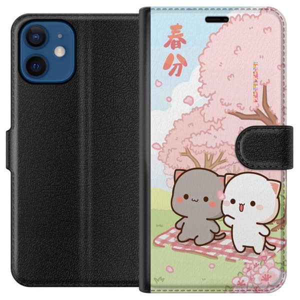 Kompatibel Tegnebogsetui til Apple iPhone 12 mini Kawaii Sommer