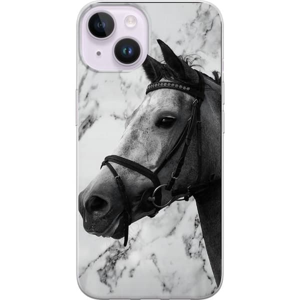 Kompatibel Mobilcover til Apple iPhone 14 Marmor med hest