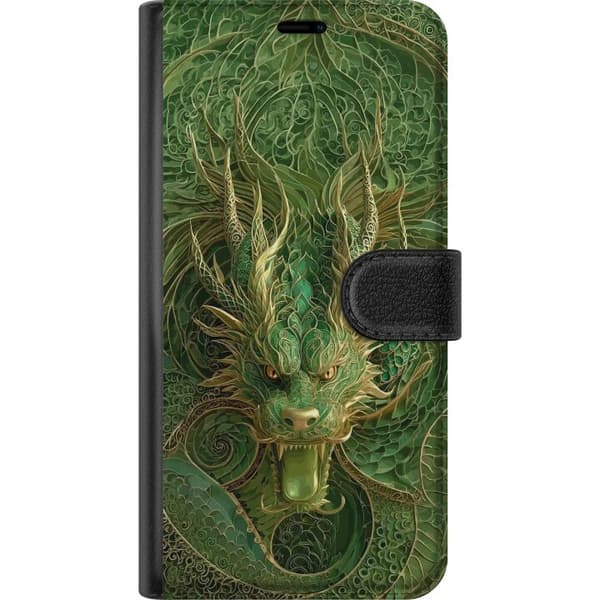Kompatibel Tegnebogsetui til OnePlus 7 Nærbillede af en kraftig fantasy-drage