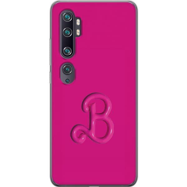 Kompatibelt Mobildeksel til Xiaomi Mi Note 10 Blank rosa bokstav B i Barbie-inspirert stil