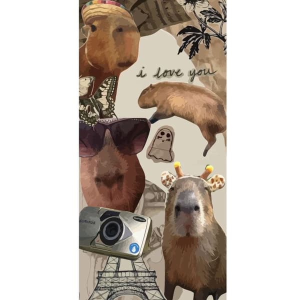 Yhteensopiva Lompakkokotelo Apple iPhone 13 Pro Capybara
