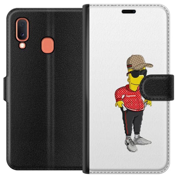 Kompatibelt Lommeboketui til Samsung Galaxy A20e Bart Simpsons SUP