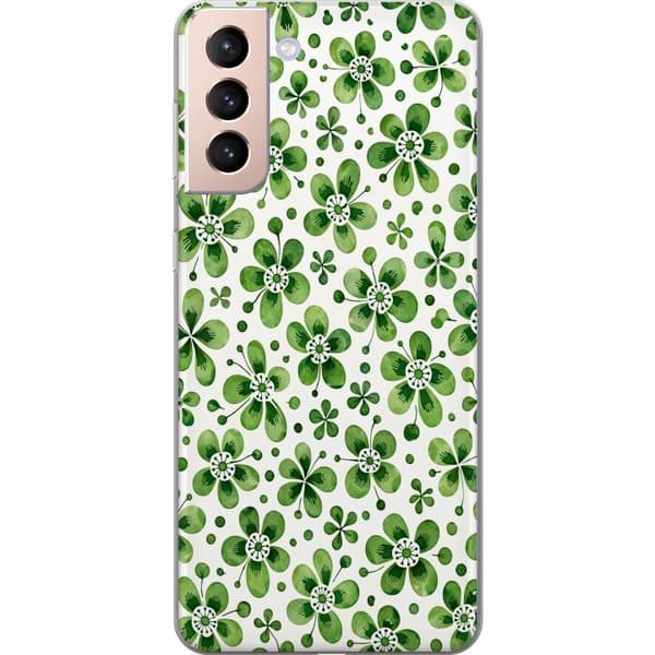 Kompatibelt Mobildeksel til Samsung Galaxy S21 Asurblå flora