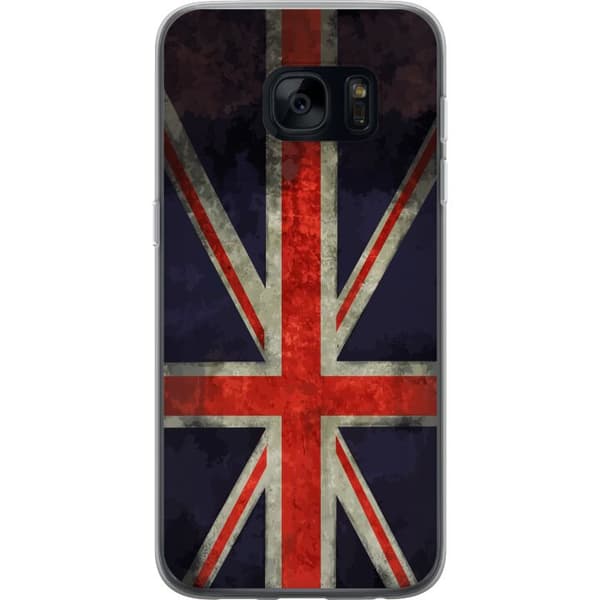 Kompatibelt Mobildeksel til Samsung Galaxy S7 Britisk flagg med rustikk følelse