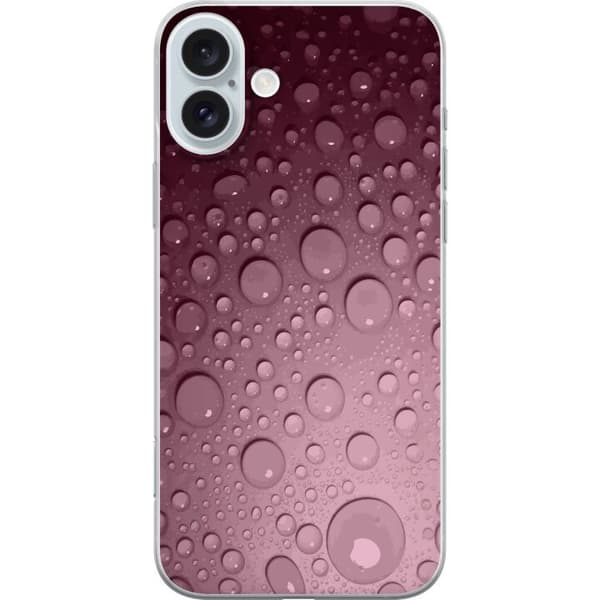 Kompatibelt Mobildeksel til Apple iPhone 16 Plus Rosa vattendroppar