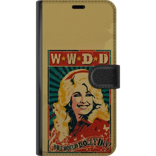 Kompatibel Tegnebogsetui til Apple iPhone 18 Pro Dolly Parton retro westernposter