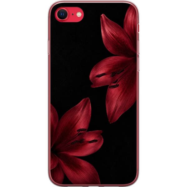 Kompatibelt Mobilskal till Apple iPhone 7 Red Lily Noir