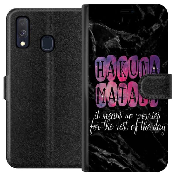 Kompatibelt Plånboksfodral till Samsung Galaxy A40 Hakuna Matata
