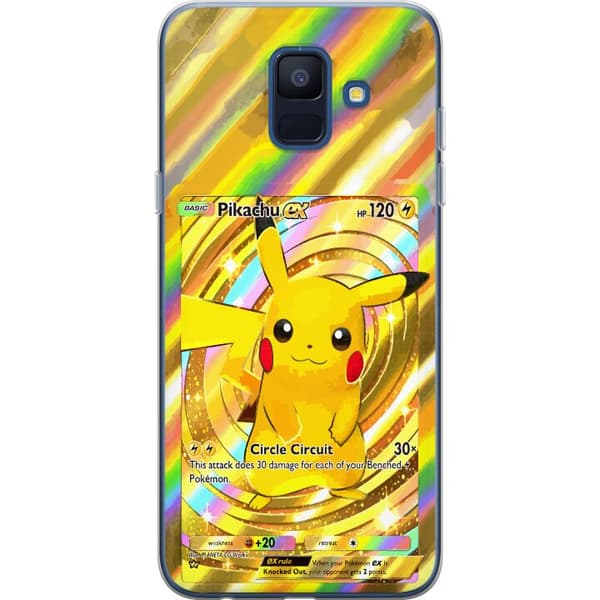 Kompatibelt Mobildeksel til Samsung Galaxy A6 (2018) Blank Pikachu EX-design med samlebåndsfølelse