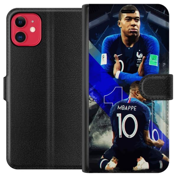 Kompatibelt Plånboksfodral till Apple iPhone 11 Kylian Mbappé
