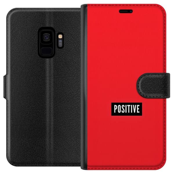 Kompatibelt Lommeboketui til Samsung Galaxy S9 Positive text