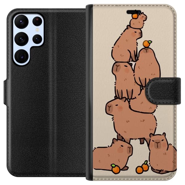 Kompatibel Tegnebogsetui til Samsung Galaxy S22 Ultra 5G Kapybara