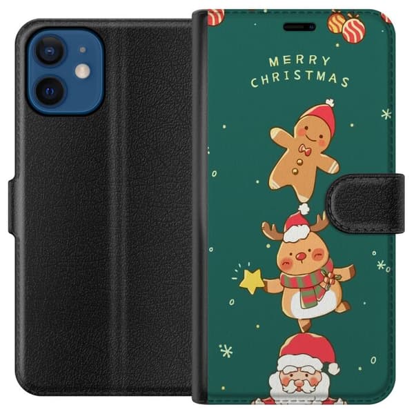 Yhteensopiva Lompakkokotelo Apple iPhone 12 mini Hyvää Joulua