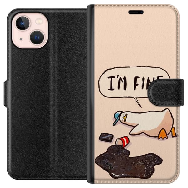 Kompatibelt Plånboksfodral till Apple iPhone 13 mini Tankad anka