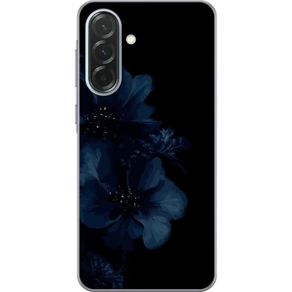 Kompatibelt Mobildeksel til Samsung Galaxy A36 Mörkblå blommor