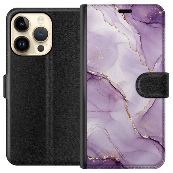 Kompatibelt Lommeboketui til Apple iPhone 15 Pro Lilla luksus