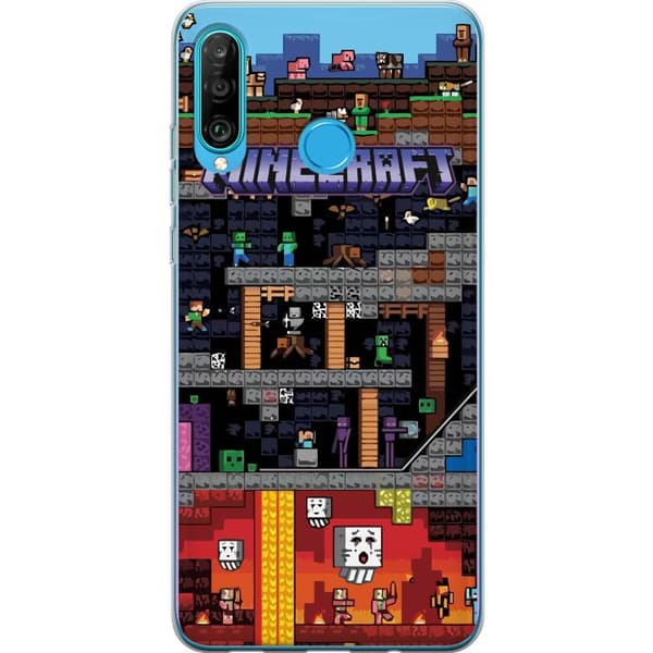 Kompatibelt Mobilskal till Huawei P30 lite Minecraft