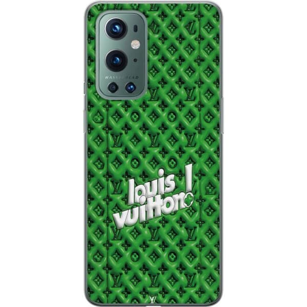 Kompatibelt Mobildeksel til OnePlus 9 Pro Grønt luksusmønster med monogram