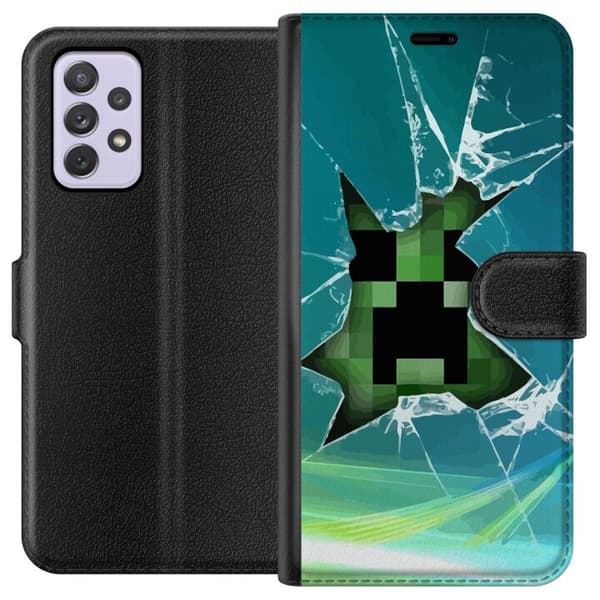 Kompatibelt Lommeboketui til Samsung Galaxy A52s 5G Minecraft
