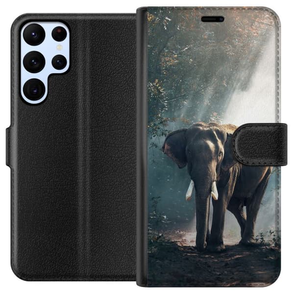 Kompatibel Tegnebogsetui til Samsung Galaxy S22 Ultra 5G Elefant