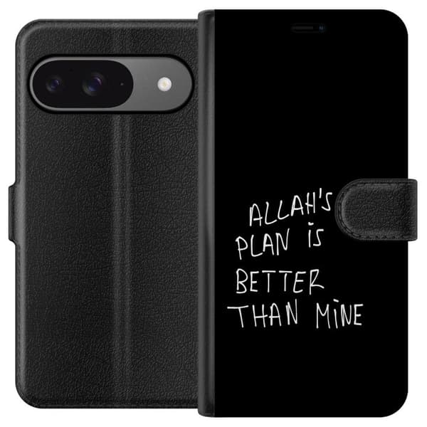Yhteensopiva Lompakkokotelo Google Pixel 9 Pro Allahs plan är bättre än min