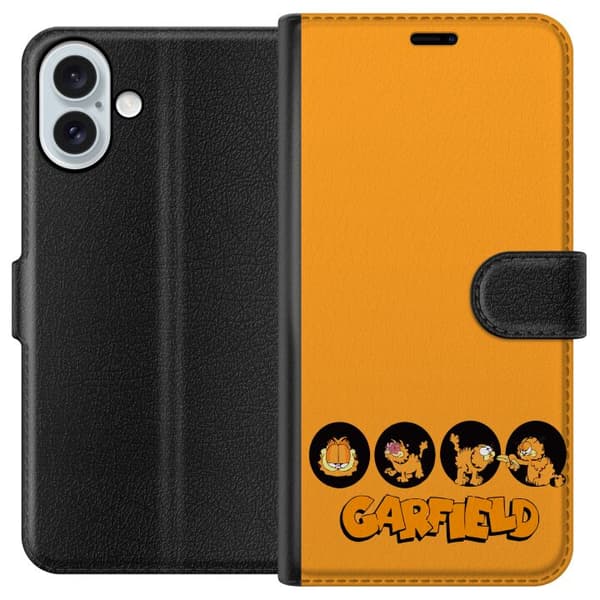 Kompatibelt Plånboksfodral till Apple iPhone 16 Plus Garfield