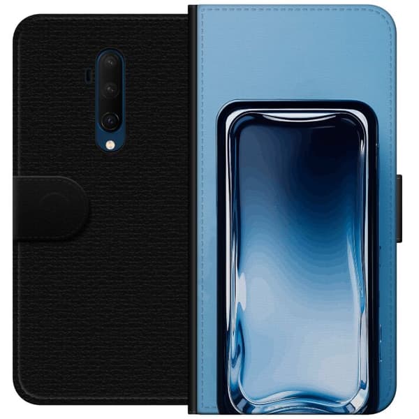 Kompatibelt Plånboksfodral till OnePlus 7T Pro Blå glaseffekt