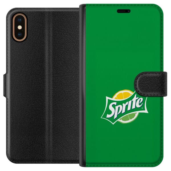 Kompatibel Tegnebogsetui til Apple iPhone X Grøn drik-inspireret citrondesign