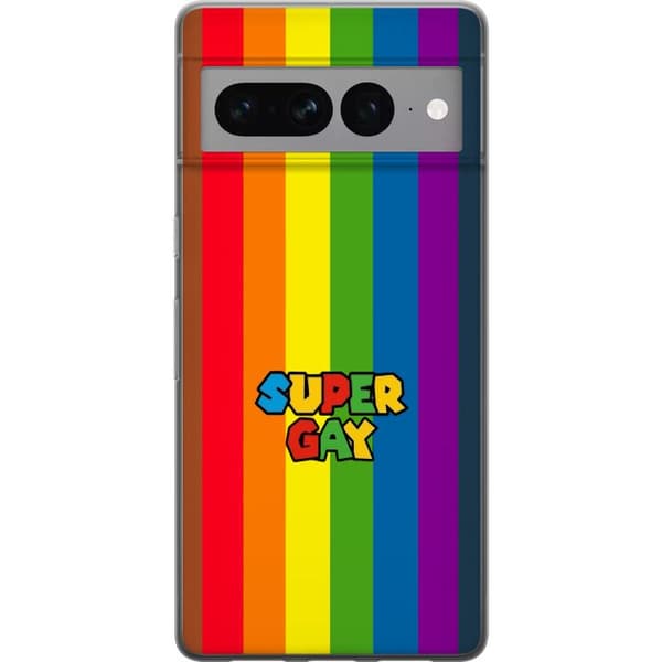 Yhteensopiva Puhelinkuori Google Pixel 7 Pro Super Gay regnbåge