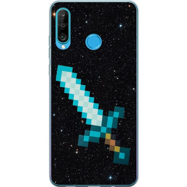 Kompatibelt Mobilskal till Huawei P30 lite Minecraft Svärd