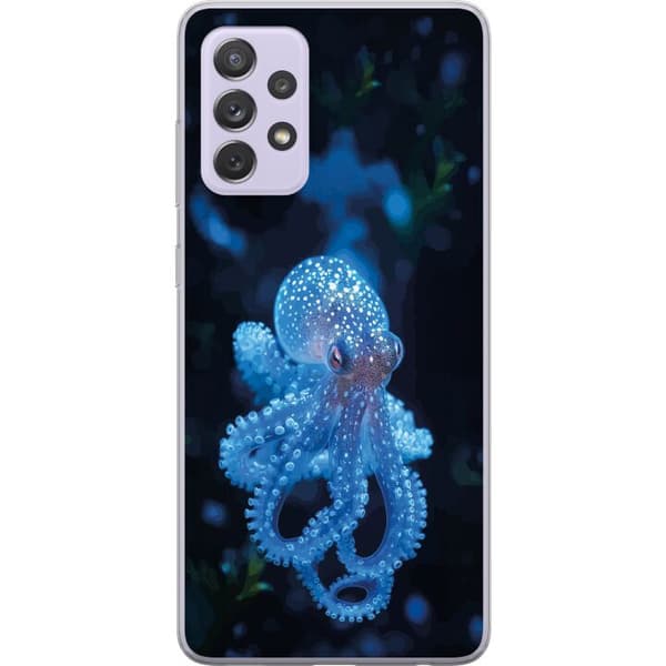Kompatibelt Mobildeksel til Samsung Galaxy A52s 5G Nærbilde av blå blekksprut