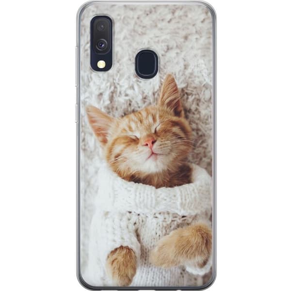 Kompatibelt Mobilskal till Samsung Galaxy A40 Katt