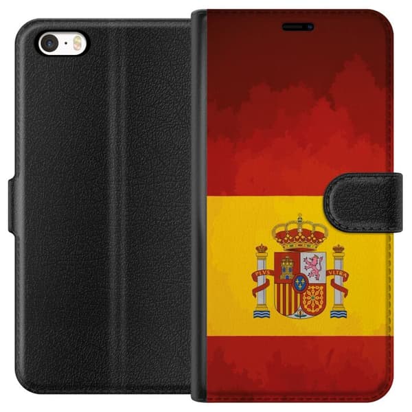 Kompatibelt Lommeboketui til Apple iPhone 5 Flaggdesign med Spanias nasjonale symboler