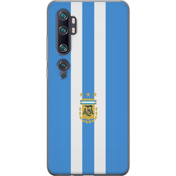 Kompatibelt Mobildeksel til Xiaomi Mi Note 10 Pro Argentina AFA-logo med klassisk lagslignende flaggdesign