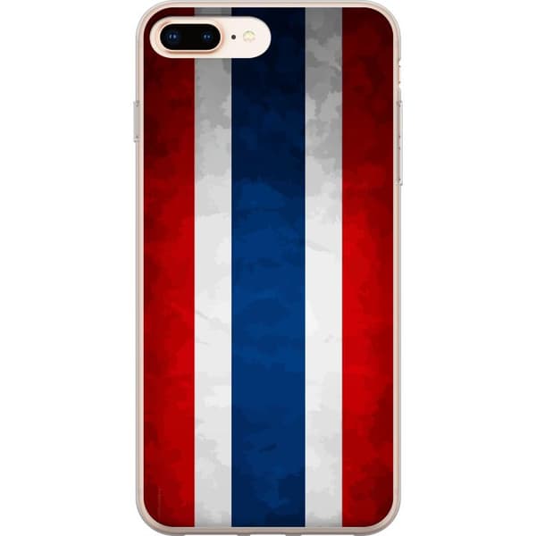 Kompatibelt Mobildeksel til Apple iPhone 8 Plus Thai flagg i stilren retrodesign