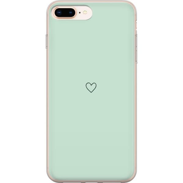 Kompatibel Mobilcover til Apple iPhone 8 Plus Hjerte Grøn