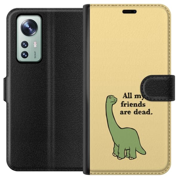 Kompatibel Tegnebogsetui til Xiaomi 12 Dinosaurer
