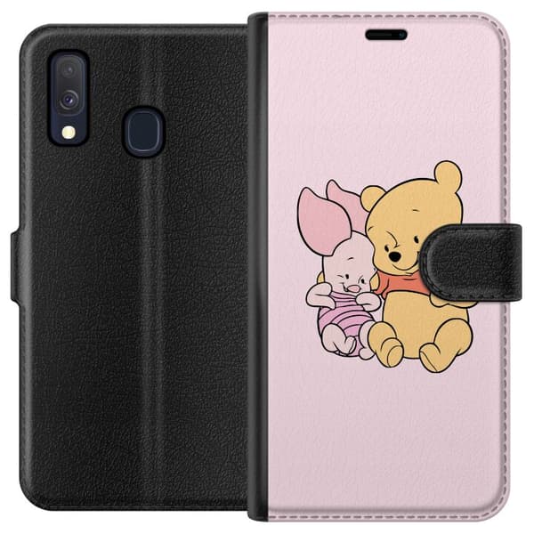 Kompatibelt Plånboksfodral till Samsung Galaxy A40 Nalle Puh