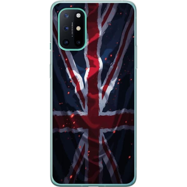 Kompatibelt Mobilskal till OnePlus 8T Union Jack i dramatisk röd, vit och blå design